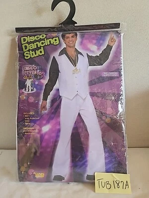 Foro Novedades Disco Baile Stud Disfraz Adulto Talla Hasta 42" Pecho Foto 1 de 4