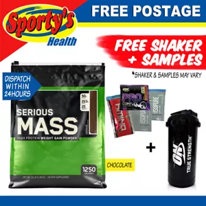 Optimum Nutrition Serious Mass 12lb - Free Samples + Free Shaker - Picture 1 of 3