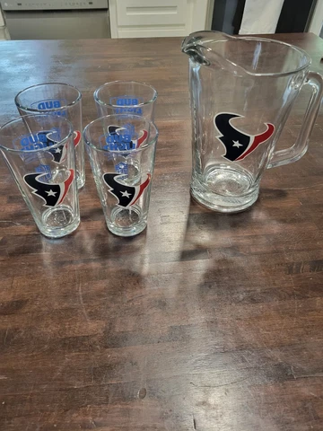Houston Texans, Bud Light, 4 Pint Glasses And Pitcher Set. (Glass) Cover