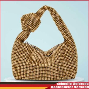 Women Rhinestone Hobo Handbag Bling Satchel Bag Glitter Stylish Lady Wedding Bag - Bild 1 von 8
