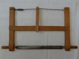 Antike Drechselsäge Vintage Zwei Mann Hand Bogen Bucksaw Holzrahmen Eisen Klinge Schnittwerkzeug - Bild 1 von 9