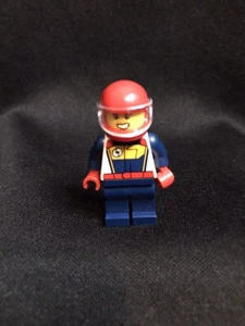 Lego Minifigure Red Race Car Driver - Picture 1 of 3