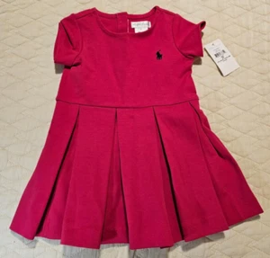 NWT Ralph Lauren White Label Girls DRESS Size Toddler 9M Sport Pink Fall II NEW - Picture 1 of 4