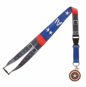OFFIZIELLES MARVEL COMICS CAPTAIN AMERICA RETRO 'A' ANZUG BEDRUCKT SCHLÜSSELBAND - Bild 1 von 2