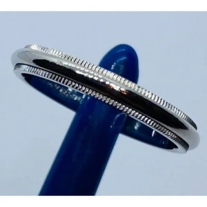 Tiffany & Co Platinum 3mm Double Milgrain band ring 6.1 grams size 8.75 - 9 - Picture 1 of 8