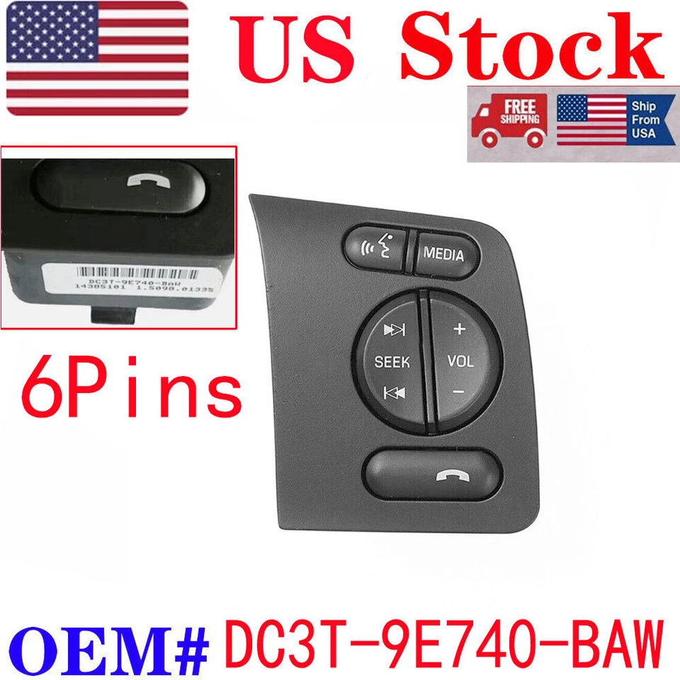 For Ford F250 F350 Super Duty Steering Wheel Media Control Button DC3T9E740BAW Foto 1 de 4