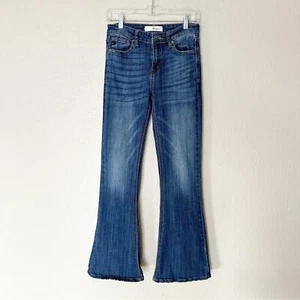 Kancan Jeans Womens Celestine Mid Rise Flare Stretch Light Distressing Size 26 - Picture 1 of 6