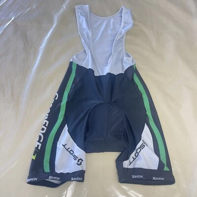 Santini Cycling Bibs Shorts Lightweight Padded SMS Cool Max Mens L Distressed - Image 1 of 4