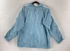 L.L. Bean Blue Full Zip Hoodie Windbreaker Jacket Unisex Long Sleeve Size 18/20 - Picture 1 of 19