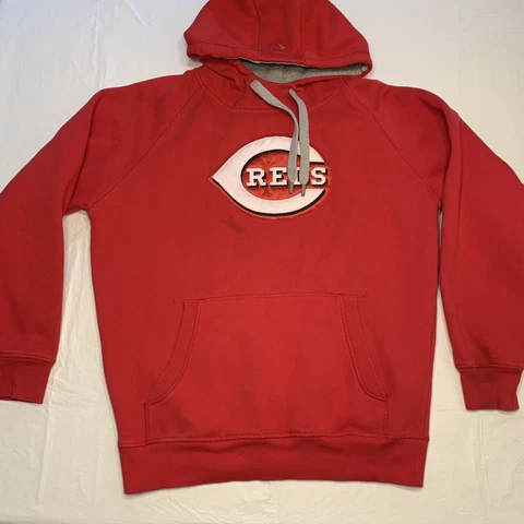 MLB Cincinnati Red Antigua Red Pullover Hoodie Sweatshirt Men’s Large Cover