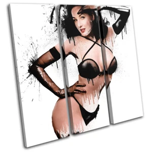 Dita Von Teese Sexy Iconic Celebrities TREBLE CANVAS WALL ART Picture Print - Picture 1 of 1