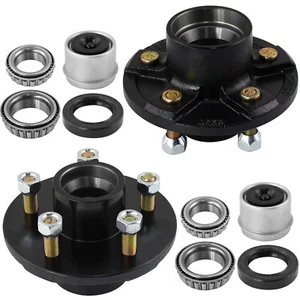 Pair Trailer Idler Hub 5 on 5'' For 3500 lbs axles Trailer Axle w/1/2"-20 studs - Picture 1 of 7