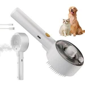 Profi 4 in 1 Dampfbürste für Katze und Hunde Katzenbürste Hundebürste mit Dampf - Zdjęcie 1 z 9