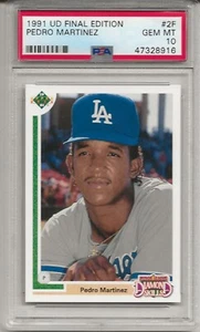 1991 UPPER DECK FINAL EDITION #2F PEDRO MARTINEZ, PSA 10 GEM MINT, HOF, ROOKIE - Picture 1 of 1