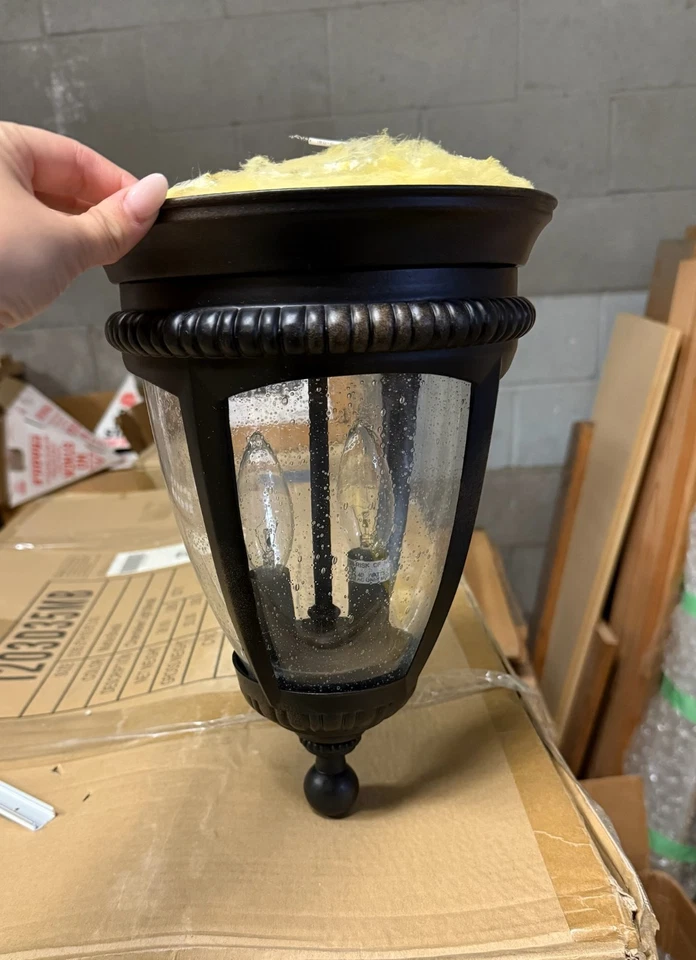 9918-94 Minka Lavery 2-Light Bronze Flush Outdoor Ceiling Fixture 8.5D x 13L - Image 1 of 1