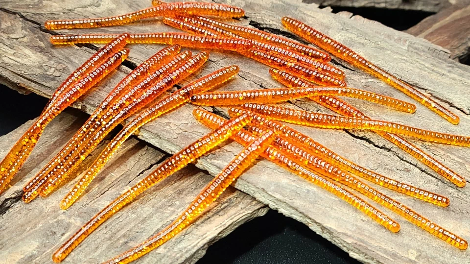 HONEY BUN (20) TROUT WORM BASS CRAPPIE - High Hopes Baits* — 第 1/1 张图片