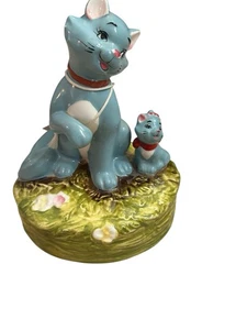 VTG Disney Schmid Aristocats Duchess & Marie Music Box Walt Disney Figurine - Picture 1 of 7