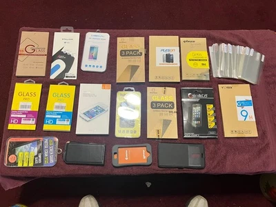 Lote 100+ Protectores de Pantalla NOS iPhone Samsung Múltiples Modelos Fundas Protectores de Cristal Foto 1 de 4