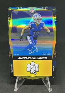 Amon-Ra St. Brown - 3 Time Pro Bowl- Yellow Foil - 2024 Uno Elite NFL Core # 165 - Picture 1 of 10