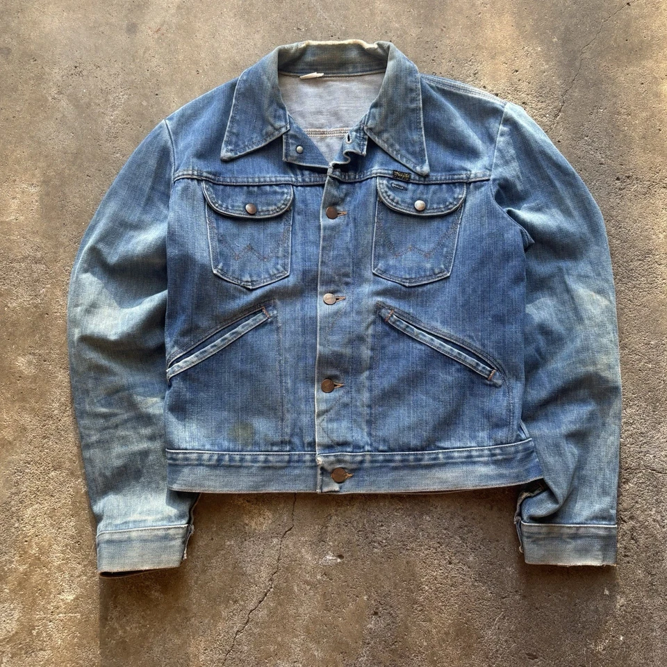 Chaqueta vaquera vintage años 70 Wrangler Harley Davidson 126mj grande Foto 1 de 4