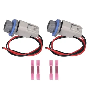 2 Set Rear License Plate Light Lamp Bulb Socket Connector Wiring Pigtail - Picture 1 of 6