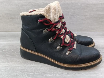 Dr Scholls Sneakers Boots Women's Size 10 Black Leather LaceUp Comfort Shoes - Image 1 of 4