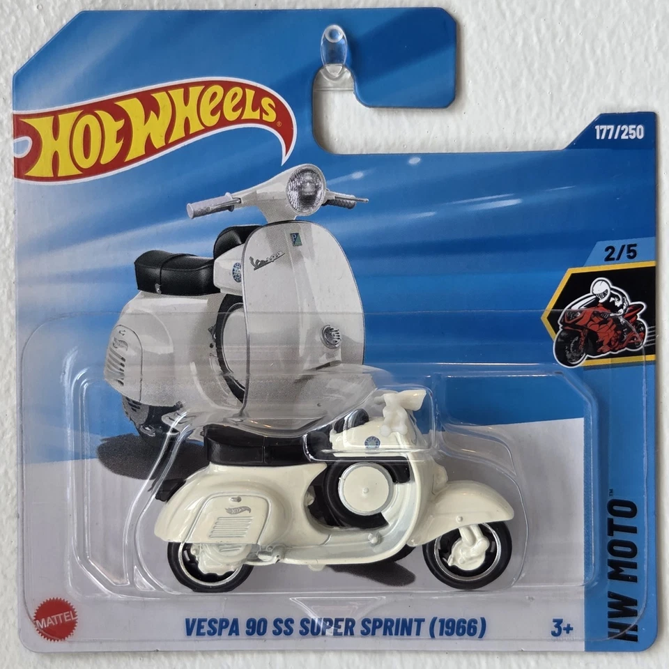 Hot Wheels Vespa 90 SS Super Sprint (1966) White FREE BOXED SHIPPING  - Image 1 of 1