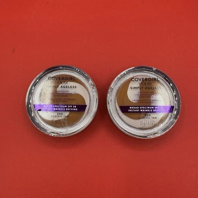 Base antiarrugas Covergirl + Olay Simply Ageless FPS 28 bronceado clásico x2 Foto 1 de 4