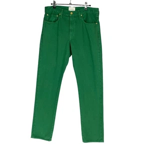 Sid Mashburn Slim Straight Jeans Men’s 32x32 Green Cotton Denim Made in USA - Picture 1 of 12