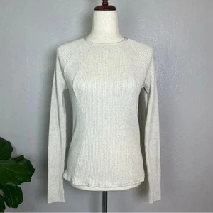 RAG & BONE Anthropologie Women Size M Ivory Ribbed Long Sleeve Pullover Sweater - Picture 1 of 10