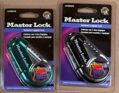 2 Master Lock Set Your Own Combination Backpack Sports Padlock 1548DCM - Image 1 of 4