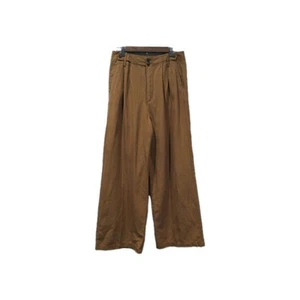 Madewell Womens Harlow Wide Leg Pant Size 8 Brown Tencel Linen Blend High Rise - Picture 1 of 14