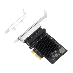 4 Port RJ45 Lan Networking Card Desktop Networking Card 10/100/1000/2500Mbps - Picture 1 of 8