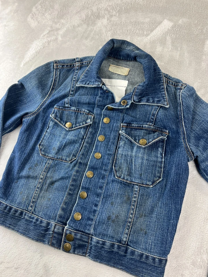 Chaqueta vaquera Current/Elliott The Snap Loved lavado elástico denim talla 0 granero campamento Foto 1 de 4