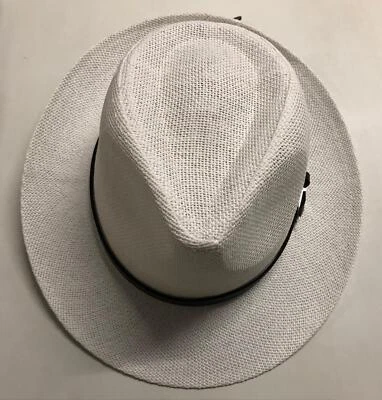 Женщин мужчин коричневый Fedora Trilby гангстер крышка Summer Beach солнца соломы Панама шляпа бант - Изображение 1 из 4