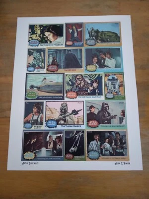 Póster de cartas artísticas de Art of Star Wars 11x14. Luke Skywalker, Darth Vader, Han Solo Foto 1 de 4