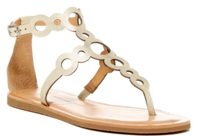 Dolce Vita Jolee Cutout T-Strap Sandal Gold Stella 8M NWT $90 - Image 1 of 3