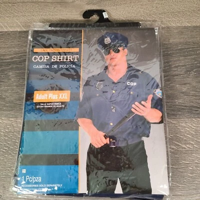 Camisa de policía disfraz de Halloween talla adulto XXL 1 pieza Foto 1 de 4