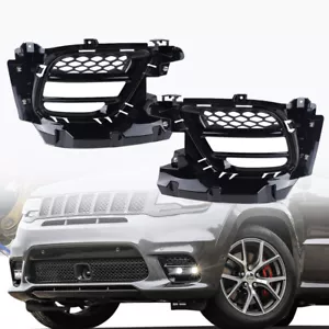 For 2017-2022 Jeep Grand Cherokee SRT Front Bumper Fog Light Covers Bezel LH+RH - Picture 1 of 8