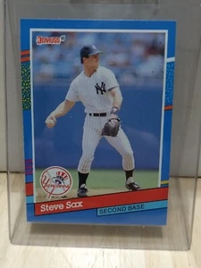 1991 Donruss Steve Sax #163 New York Yankees Baseball Card - Imagen 1 de 6