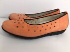 Waldlaufer Women's Hadya ballet flats orange Nubuck Suede shoes Size US 9