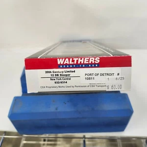 Walthers 20th Century Limited Ho NYC 12 DB Sleeper Port Of Detroit #10511 - Picture 1 of 2