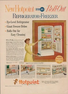1955 Hotpoint Refrigerator Freezer Appliance Vintage Print Ad Ranges Dishwashers - Picture 1 of 8