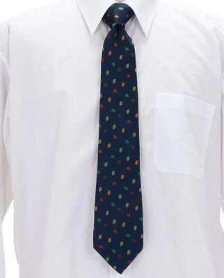 COLORATA / Corbata Colores Botánicos Haya Japonesa Patrón Fino Azul Marino  　 Foto 1 de 4