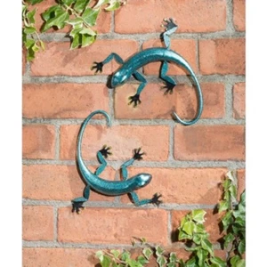 3D Gecko Wall Art- 2pk- Blue- Adds a stylish piece of art to your home/garden. - Picture 1 of 1