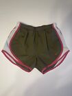 Nike Tempo Dri-Fit Olive/Pink/White Running Shorts Womens Size XSmall