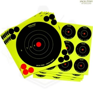 JACK PYKE SPOT SHOT ZIELE x10 6" 2" SELBSTKLEBEND SCHIESSEN GEWEHR ÜBUNG - Bild 1 von 4