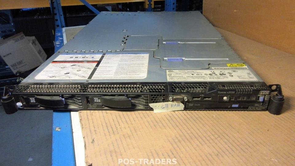 IBM System x3550 server - XEON QUADCORE 2,5GHZ / 2X 146GB HDD / 20GB RAM - Bild 1 von 4