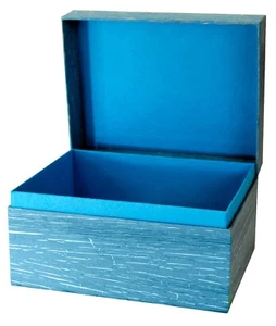 Small/Keepsake 90 Cubic Inch Antique Turquoise Blue Chest Earthurn Cremation Urn - Picture 1 of 2