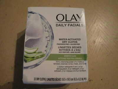 Paños Olay Daily Facials Gentle Clean 5 en 1 33ct para piel sensible #A61 Foto 1 de 3